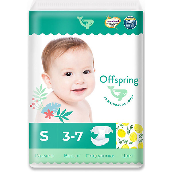 

Эко-подгузники Offspring Лимоны S 3-7 кг., 48 шт, Эко-подгузники Offspring Лимоны S 3-7 кг., 48 шт.