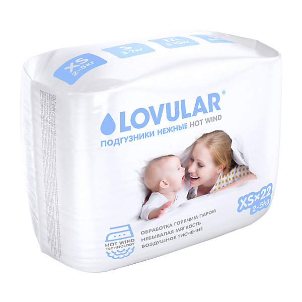 

Подгузники Lovular Hot Wind XS 2-5 кг., 22 шт, Разноцветный, Подгузники Lovular Hot Wind XS 2-5 кг., 22 шт.