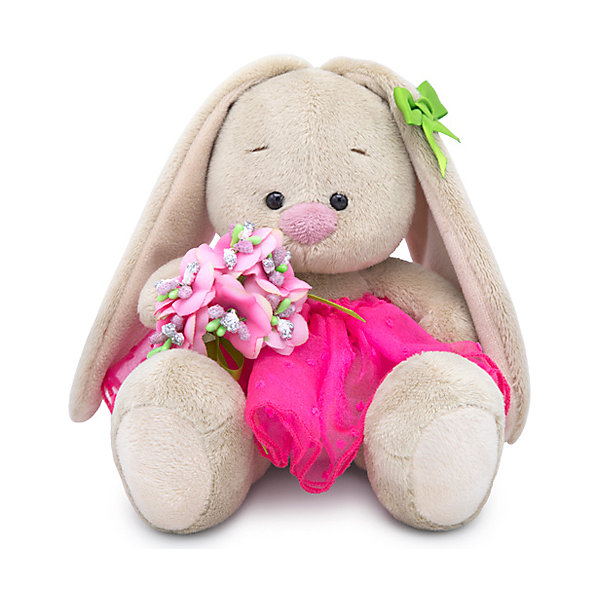 фото Мягкая игрушка Budi Basa Зайка Ми c букетом в розовой юбке, 15 см