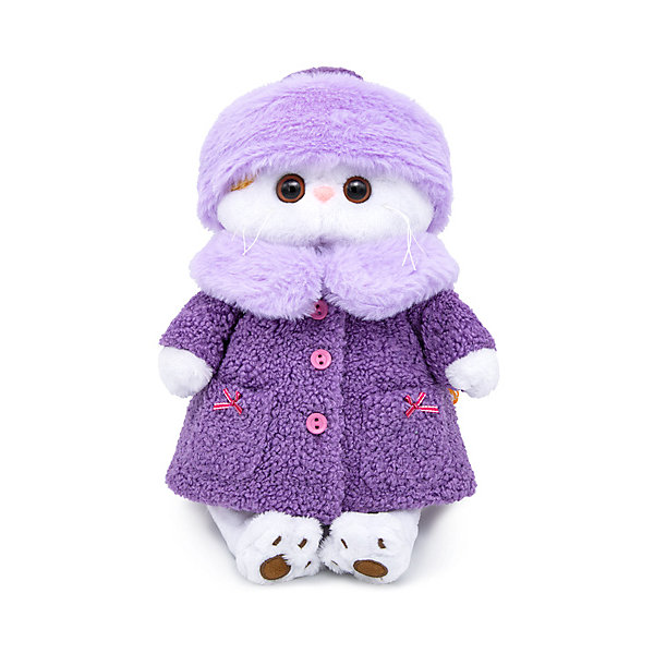 

Мягкая игрушка Budi Basa Кошечка Ли-Ли в лиловой шубке, 24 см, Белый