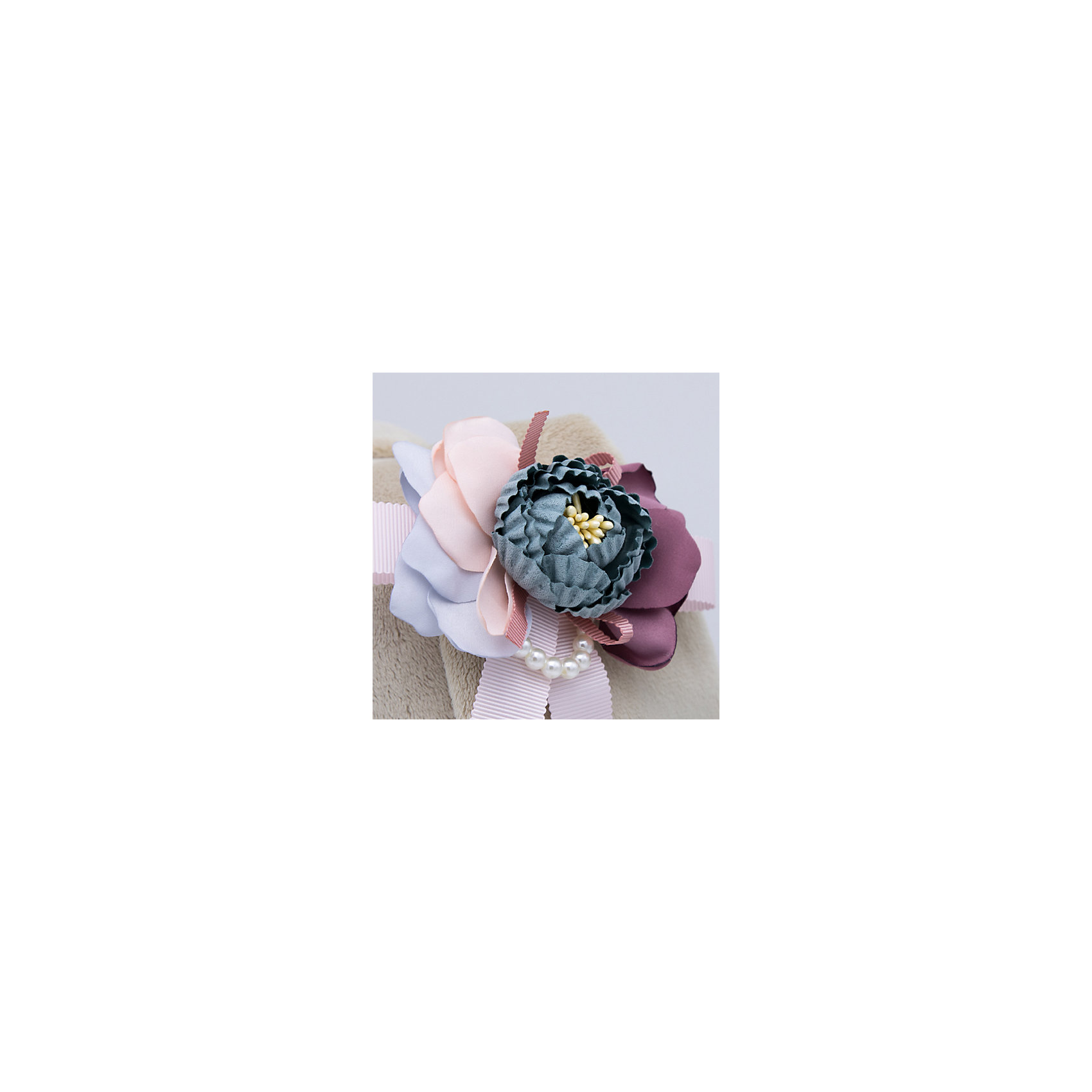 фото Мягкая игрушка Budi Basa Зайка Ми в бархатном платье с цветком на ушке, 34 см