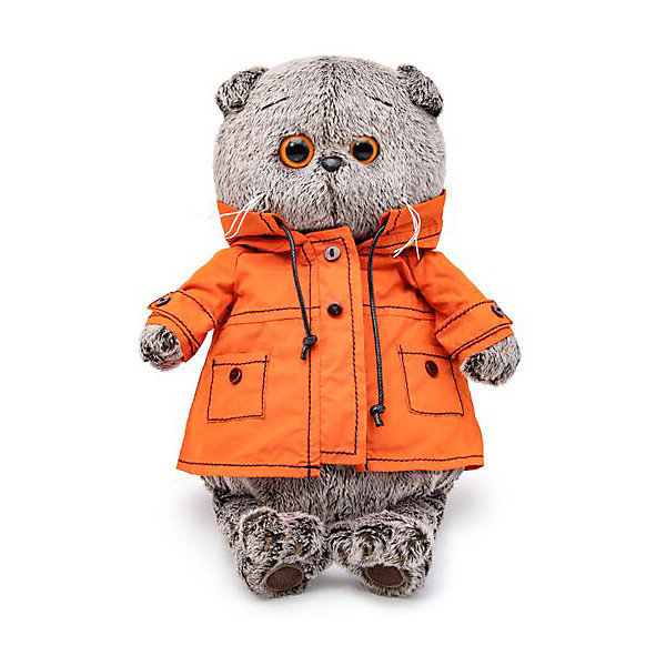 

Мягкая игрушка Budi Basa Кот Басик в куртке с капюшоном, 22 см, Серый