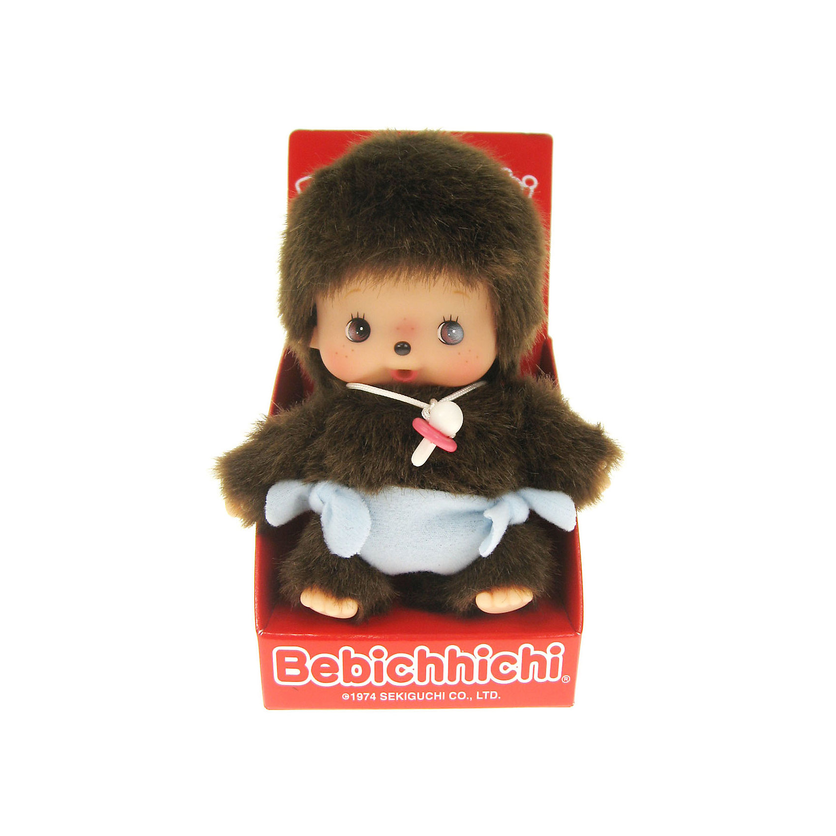 фото Мягкая игрушка Monchhichi Бэбичичи, мальчик в подгузнике, 15 см