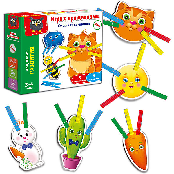 

Игра с прищепками Vladi Toys "Смешная компания"