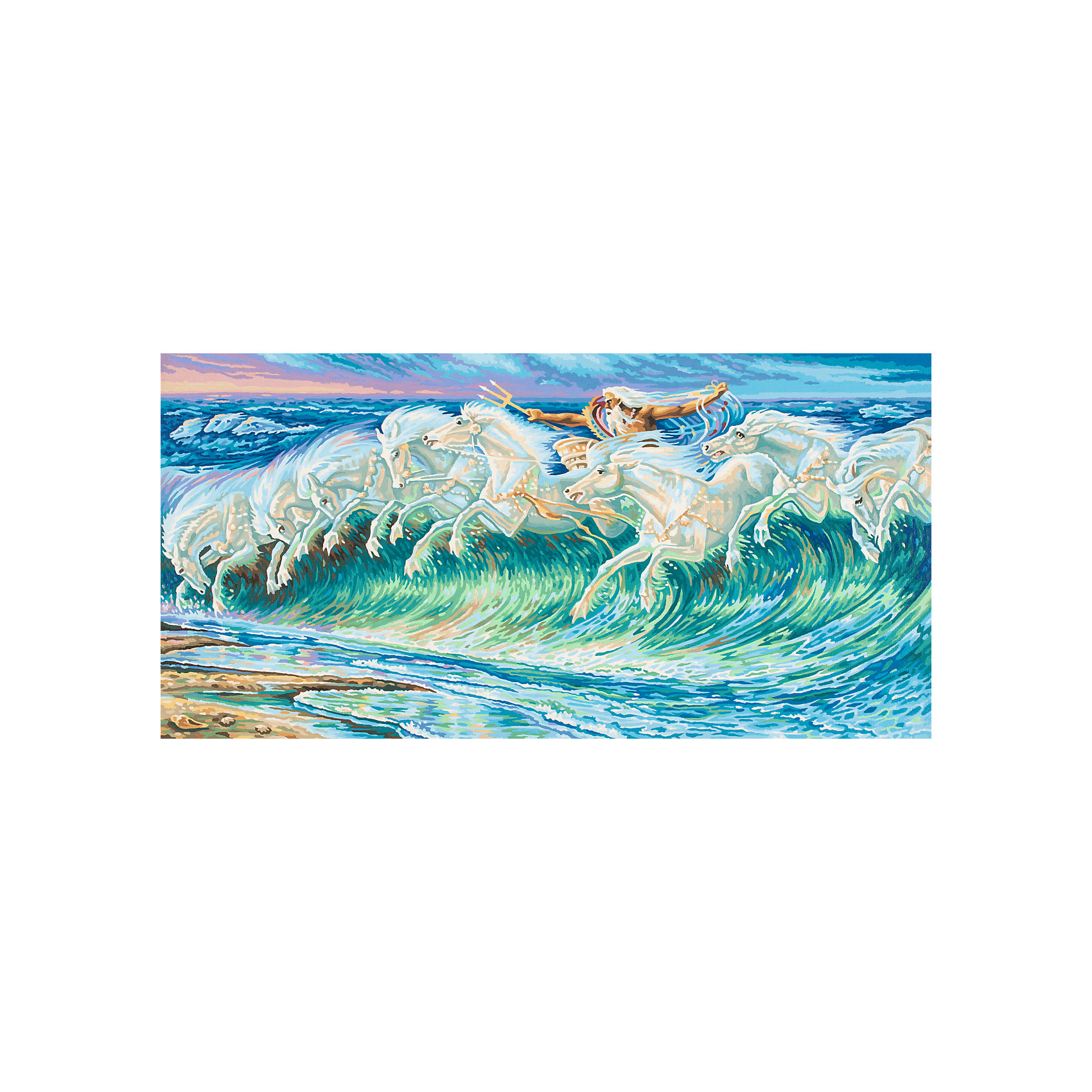 фото Картина по номерам Schipper Вольтер Крейн «Лошади Нептуна», 40х80 см