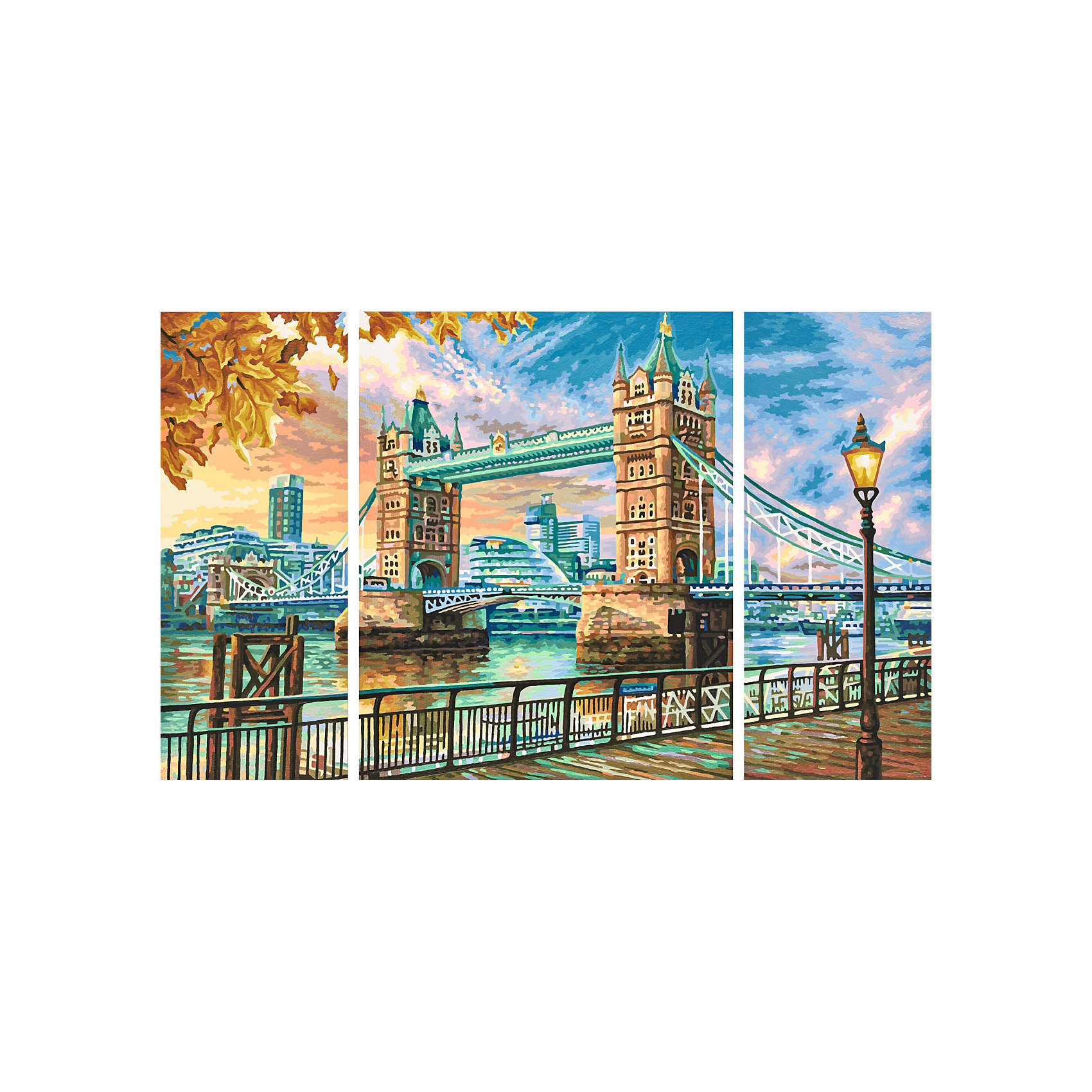 фото Картина по номерам Schipper Триптих: Тауэрский мост, 50х80 см