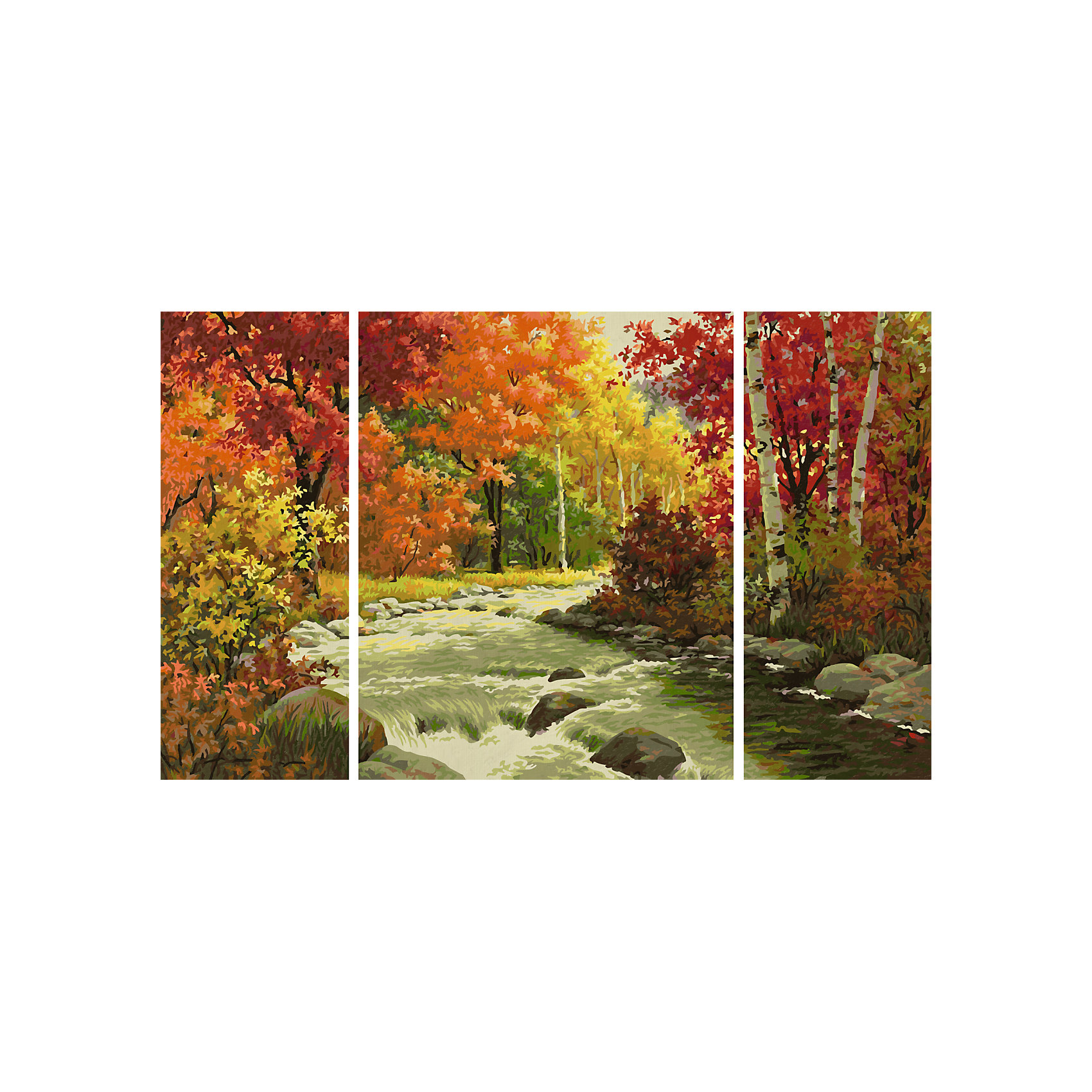 фото Картина по номерам Schipper Триптих: Осенний поток, 50х80 см