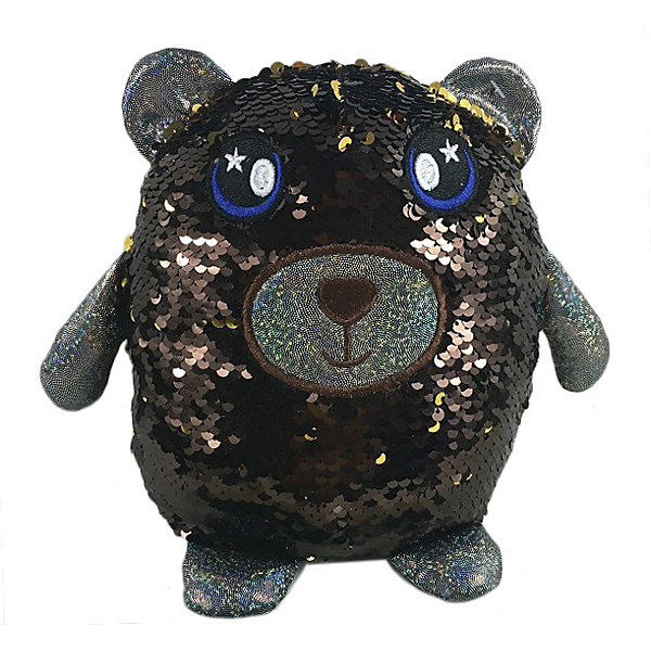 

Мягкая игрушка ABtoys Медведь с пайетками, 20 см, Коричневый