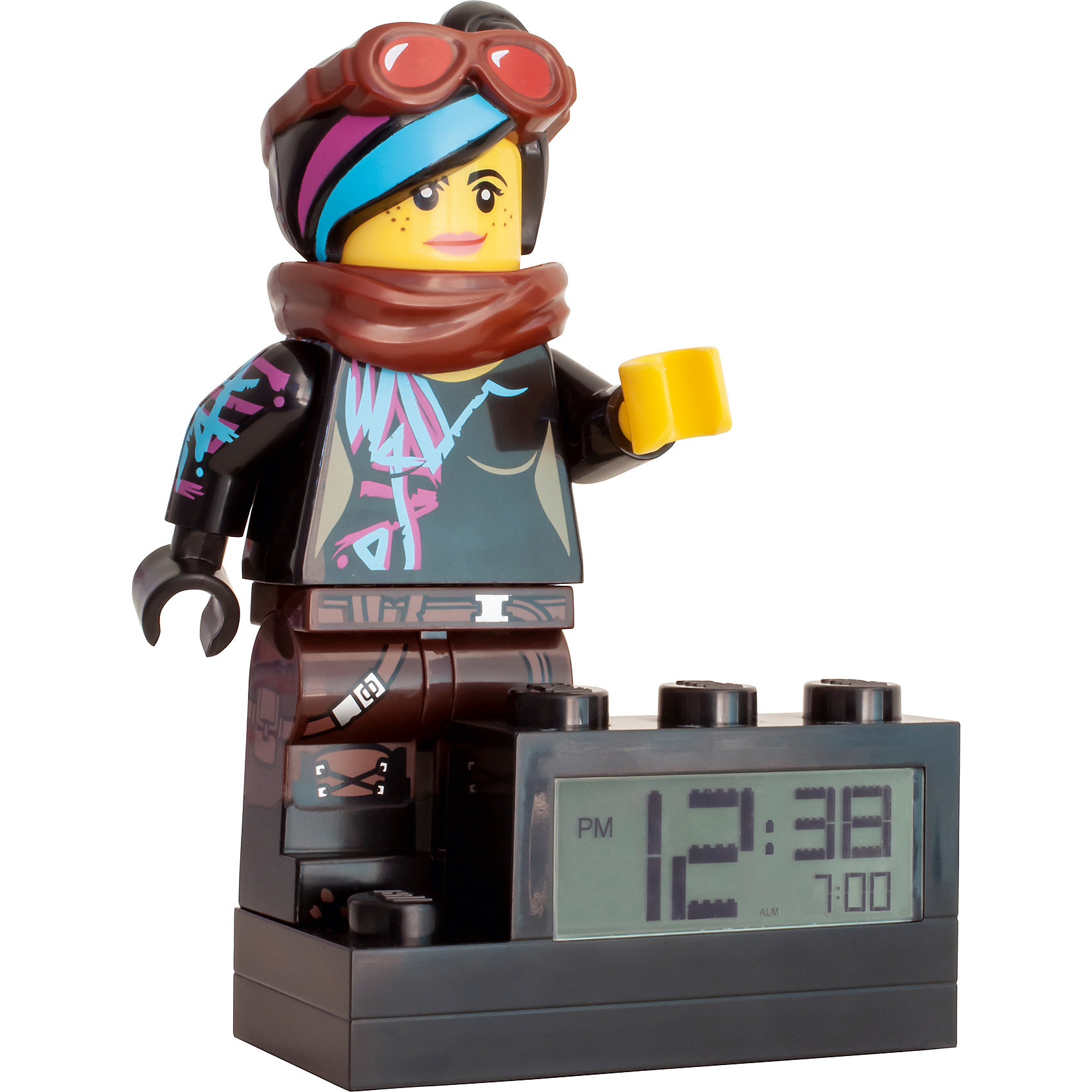 

Будильник LEGO Movie 2, минифигура Wyldstyle, Черный джинсовый