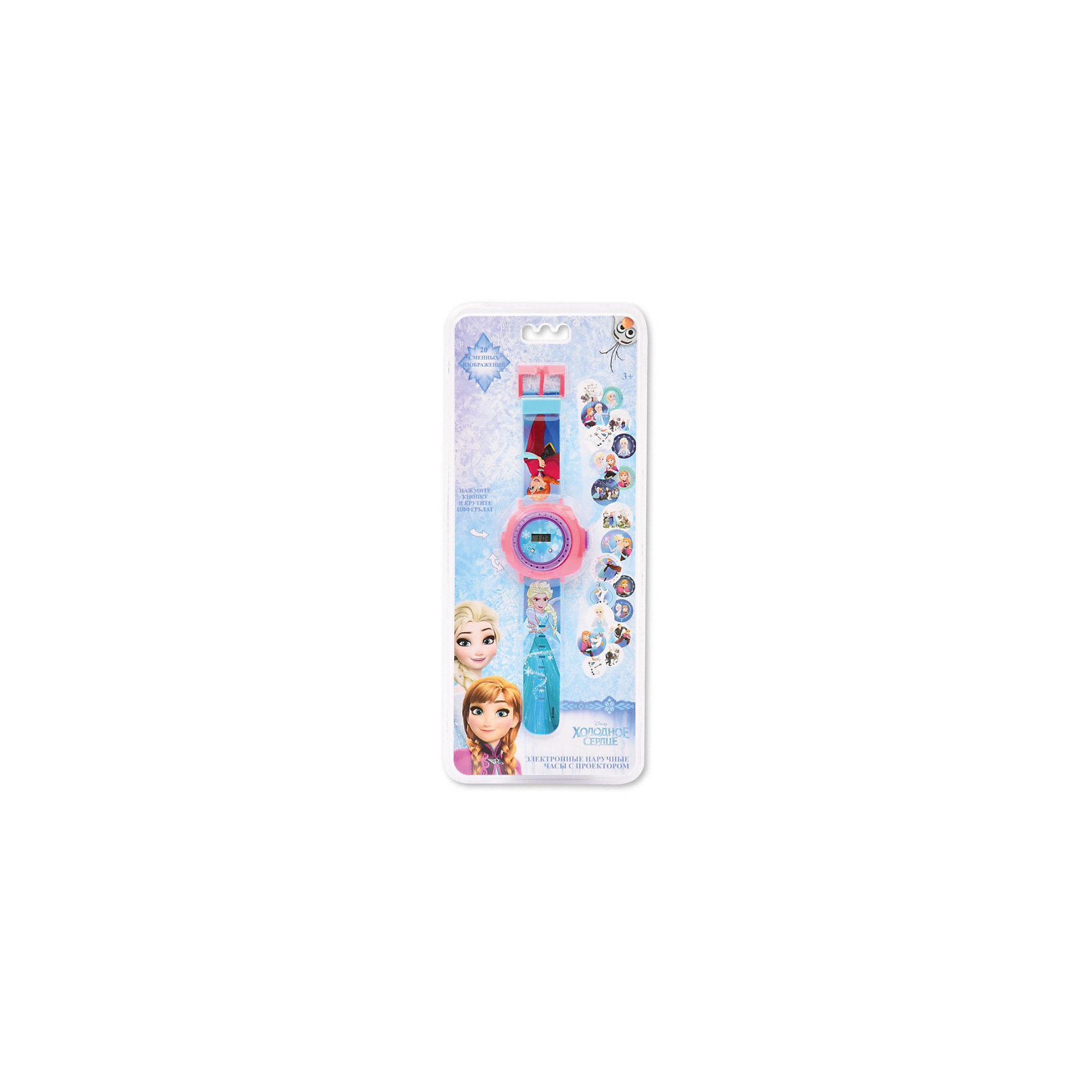 

Часы с проектором Disney Холодное сердце, Pink/blau