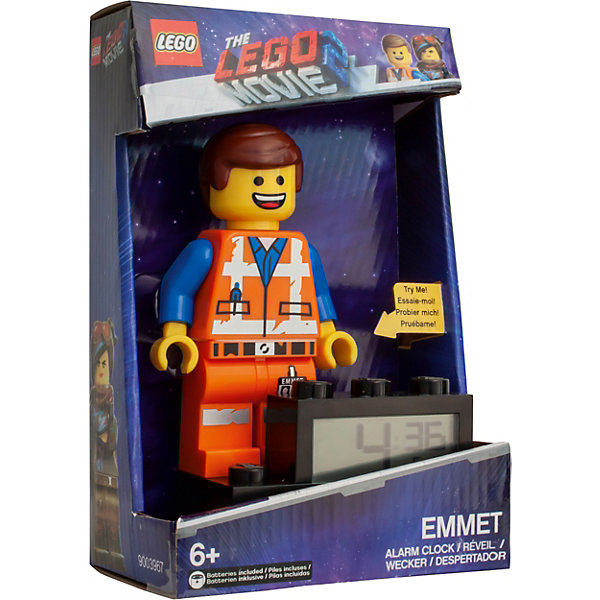 

Будильник LEGO Movie 2 , минифигура Emmet, Синий/оранжевый