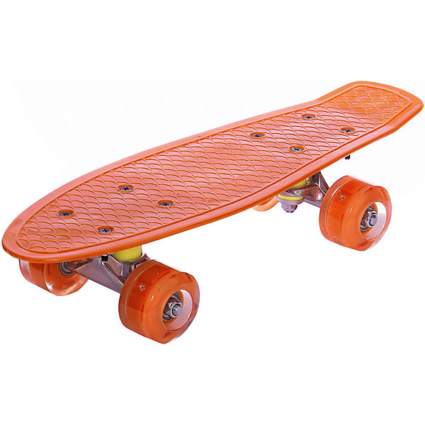 

Скейтборд Наша Игрушка со светящимися колесами, оранжевый, Скейтборд Наша Игрушка со светящимися колесами,