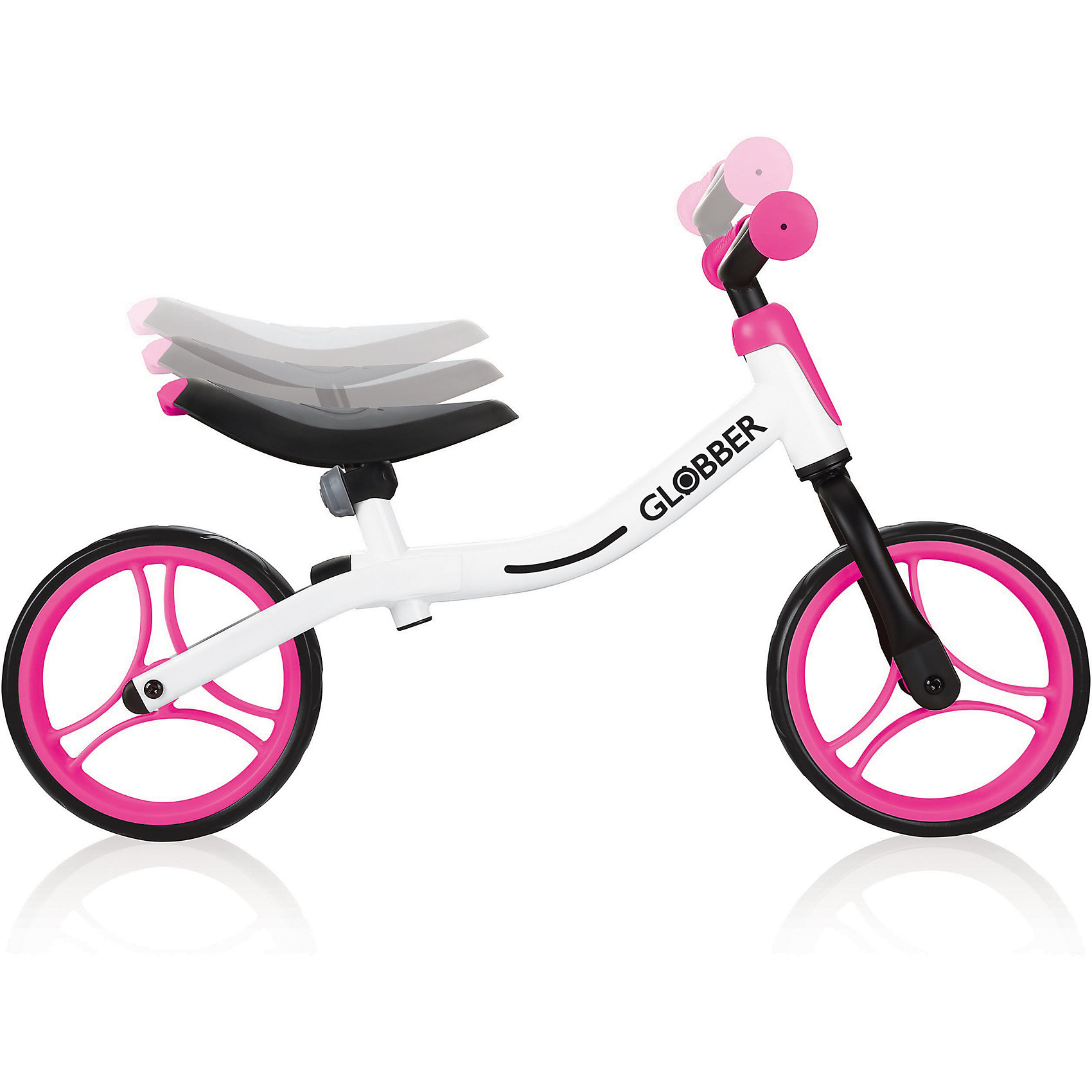 фото Беговел Globber Go Bike, бело-розовый