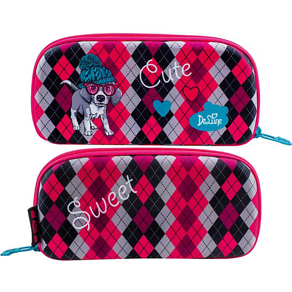 

Пенал жесткий DeLune D-850, Rosa/grau, Пенал жесткий DeLune D-850