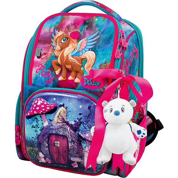 

Ранец DeLune, мешок, мишка, ленточка, Бирюзовый, Ранец DeLune, мешок, мишка, ленточка