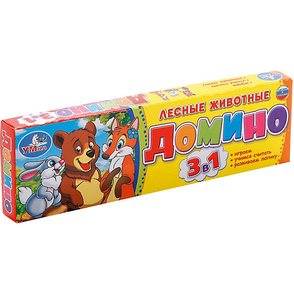 

Домино 3 в 1 Умка «Лесные животные»