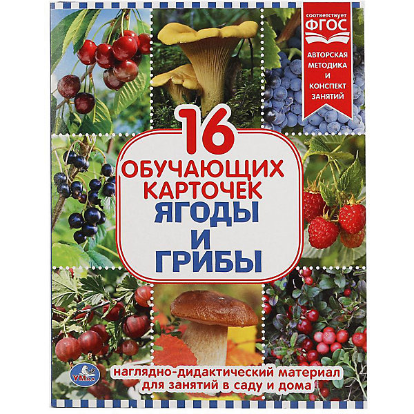 

Обучающие карточки Умка «Ягоды и грибы»