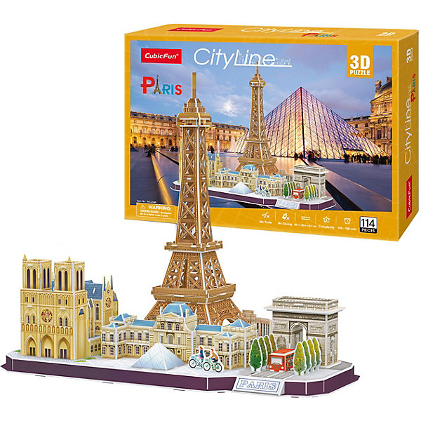 фото Сборная модель CubicFun, "Достопримечательности Парижа", 114 деталей