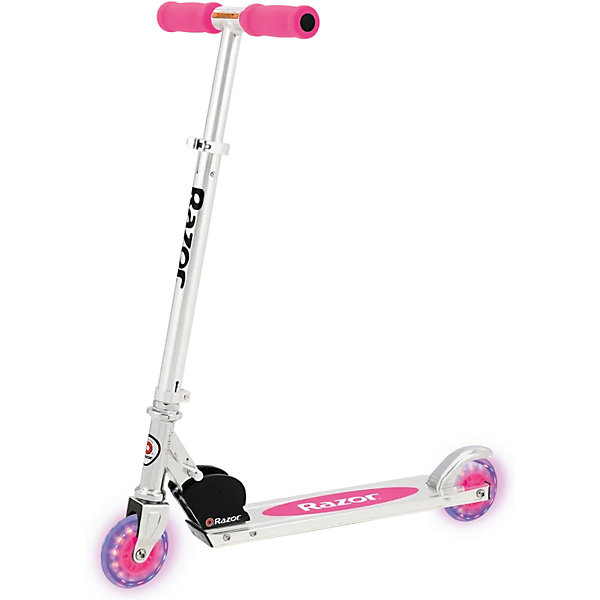 

Двухколесный самокат Razor A Light Up, розовый, Двухколесный самокат Razor A Light Up,