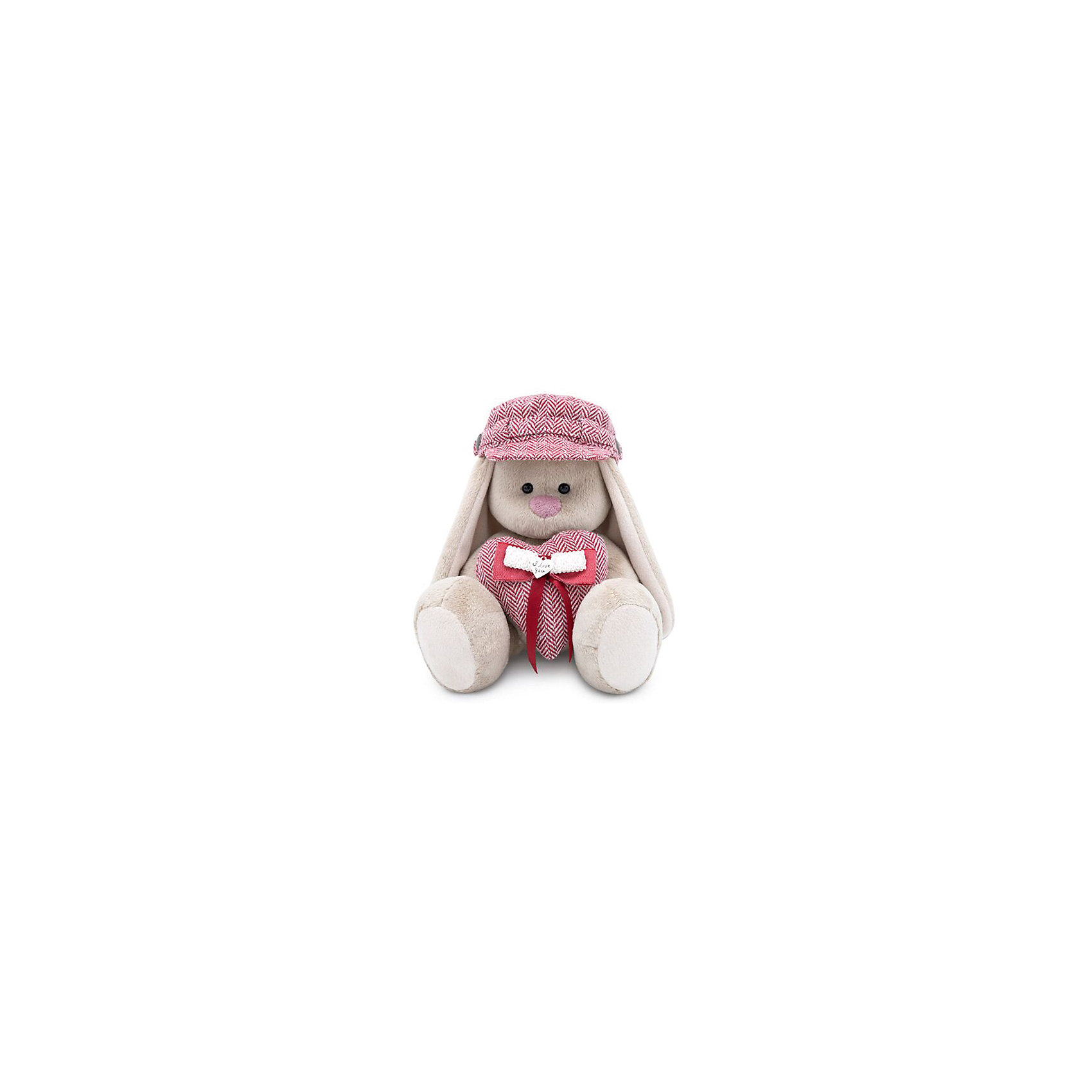 фото Мягкая игрушка Budi Basa Зайка Ми в кепке и с сердцем, 18 см