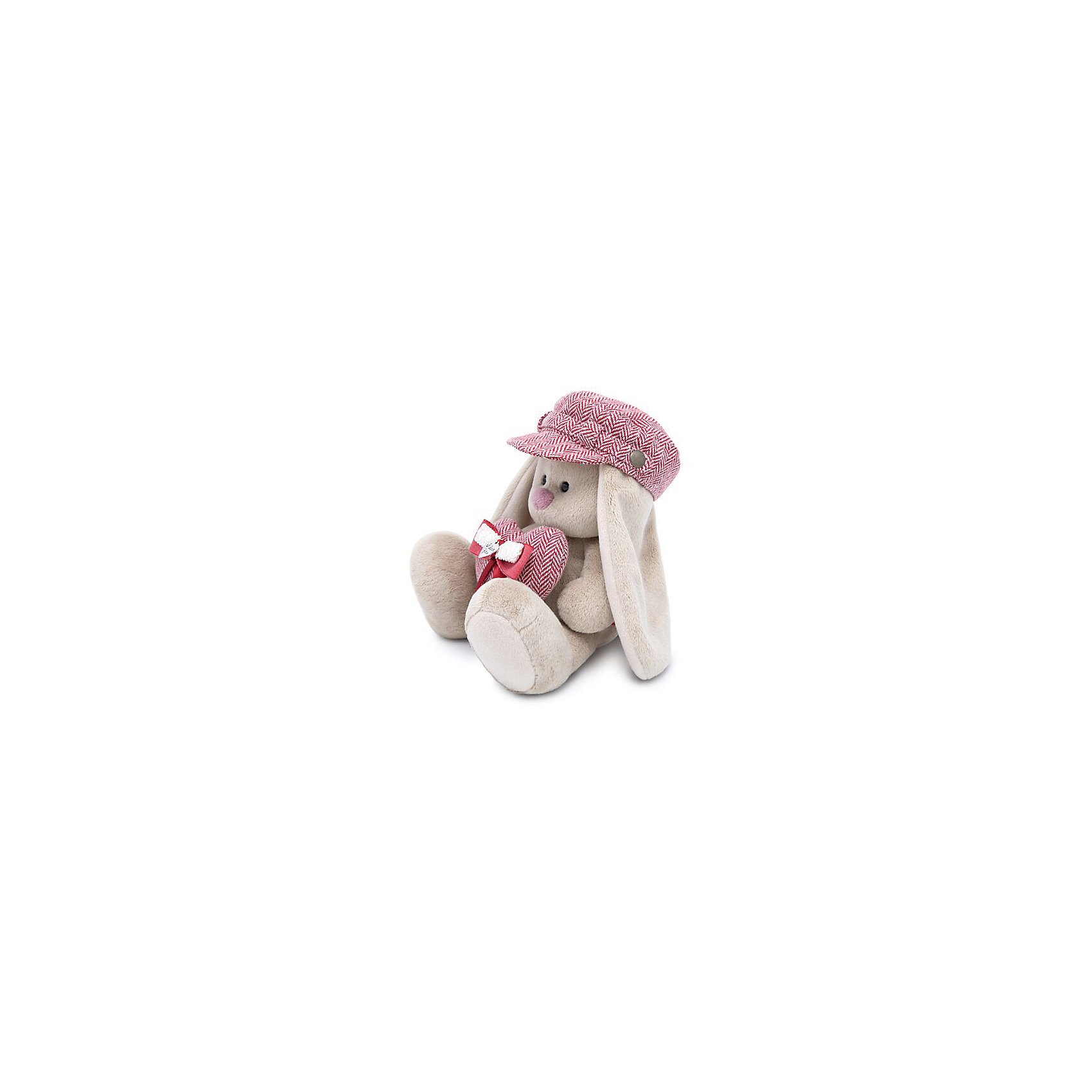 фото Мягкая игрушка Budi Basa Зайка Ми в кепке и с сердцем, 18 см