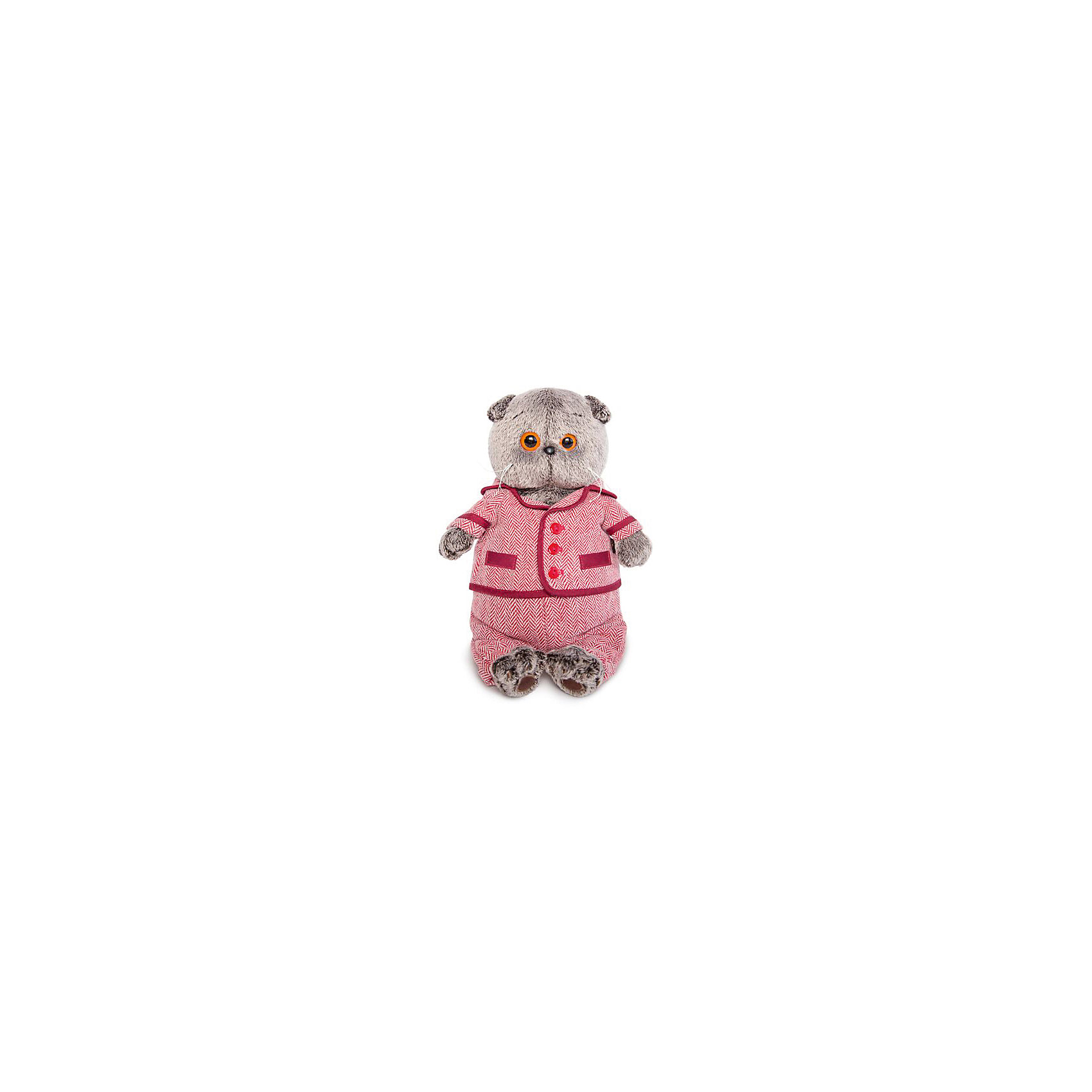 фото Мягкая игрушка Budi Basa Кот Басик в красном пиджаке и брюках в ёлочку, 25 см