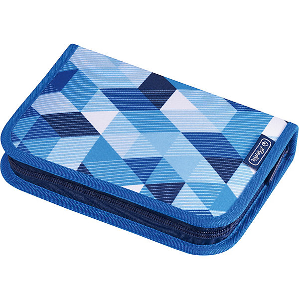 

Пенал Herlitz Blue Cubes с наполнением, Голубой, Пенал Herlitz Blue Cubes с наполнением