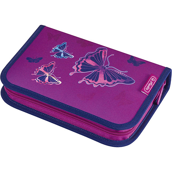 

Пенал Herlitz Glitter Butterfly с наполнением, Фиолетовый, Пенал Herlitz Glitter Butterfly с наполнением