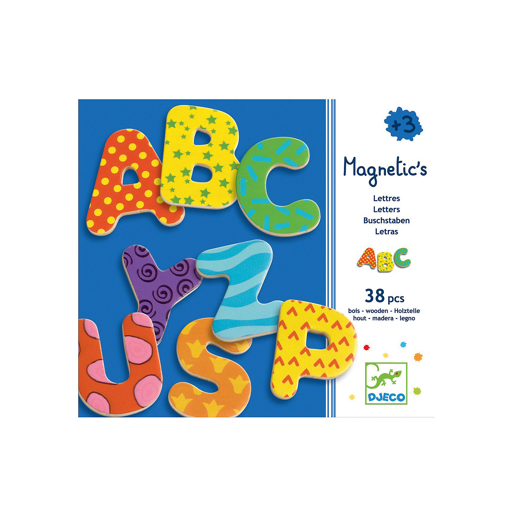 

Магнитная игра DJECO "Латинские буквы", 38 штук