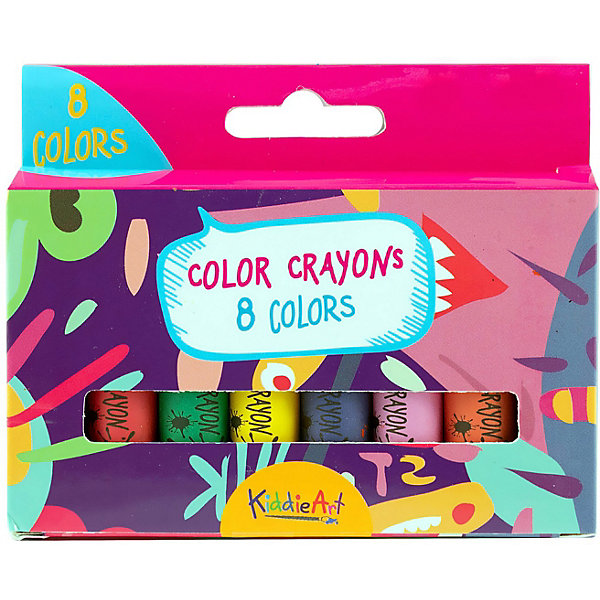 

Восковые мелки KiddieArt толстые, 8 штук