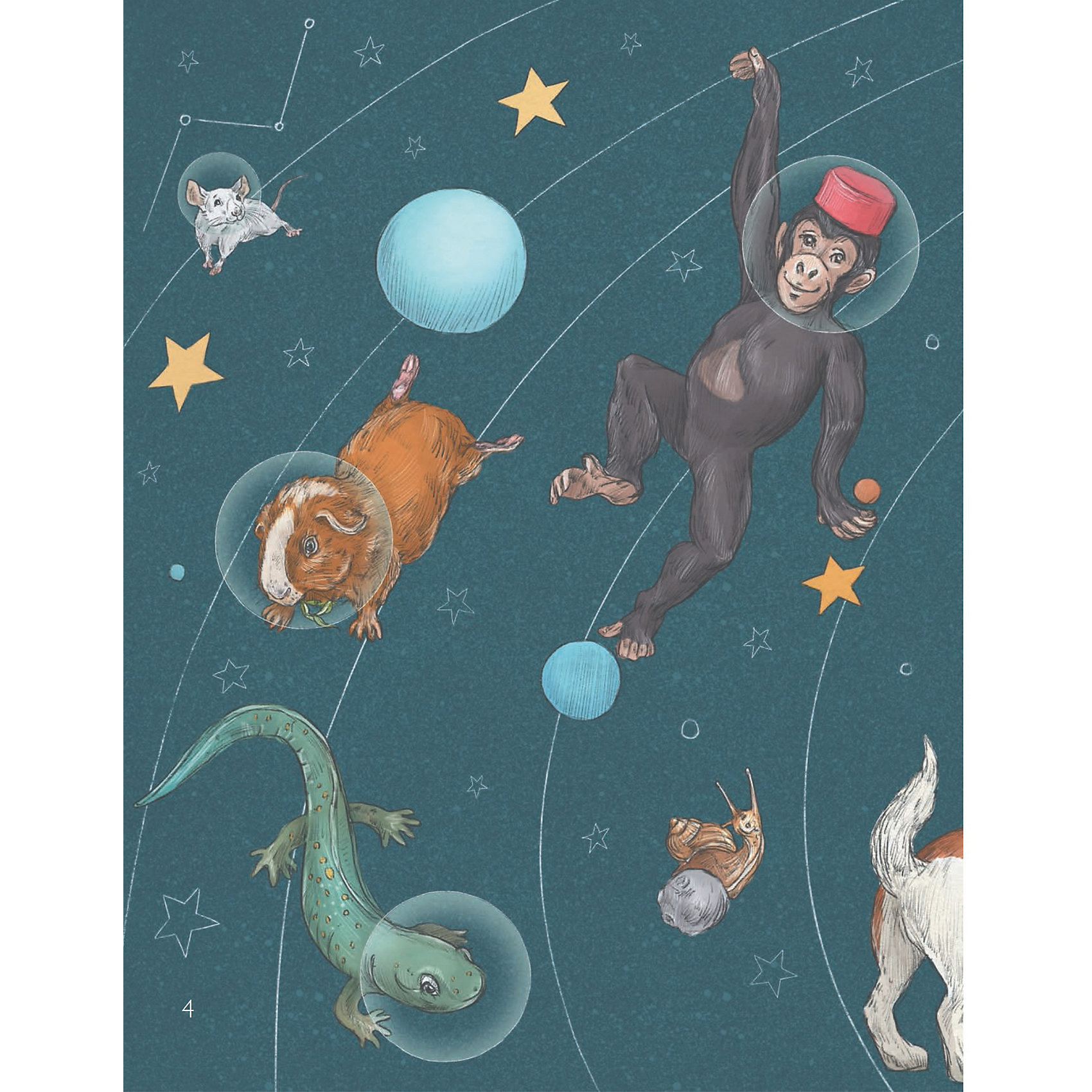 Рисунок на тему животные в космосе