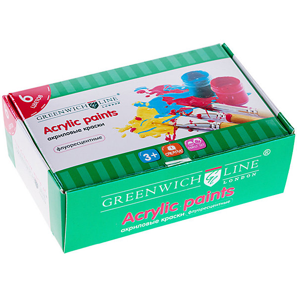 

Краски акриловые Greenwich Line, 06 цветов