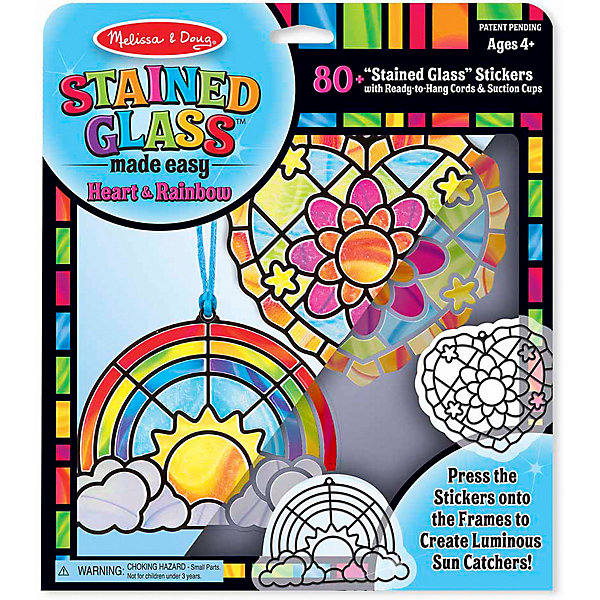 

Витраж Melissa & Doug "Творчество", Сердце и радуга