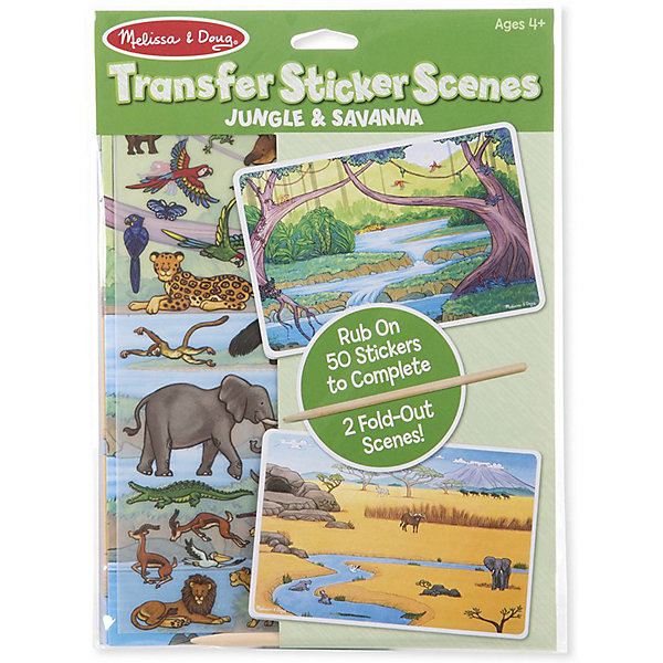 

Набор стикеров с фоном Melissa & Doug "Творчество", Джунгли