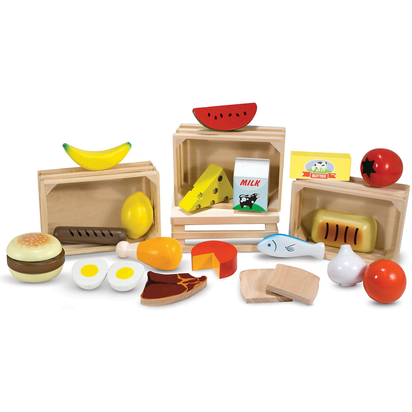 Еда деревянная купить. Набор продуктов Melissa & Doug food Groups 271. Melissa and Doug набор продуктов. Melissa Doug деревянная еда. Набор игрушечный Melisa Doug.