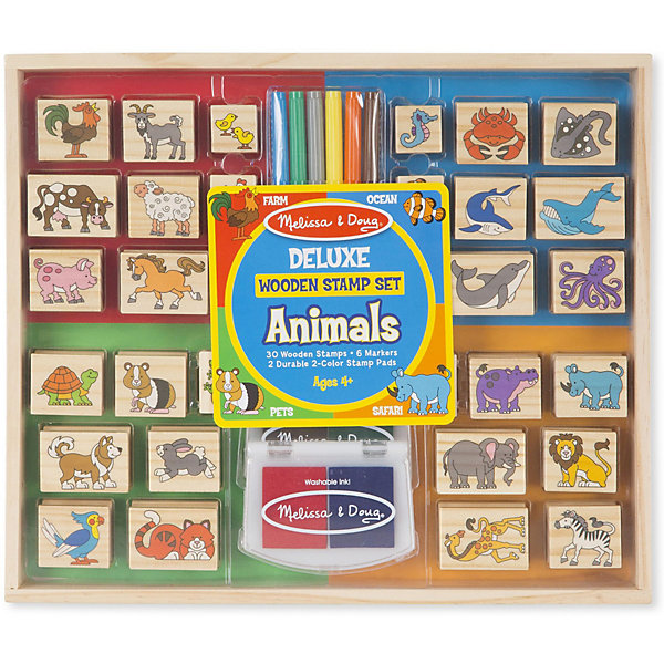 

Набор штампов Deluxe Melissa & Doug "Творчество", Животные