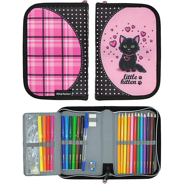 

Пенал Magtaller Kitty с наполнением, Розовый, Пенал Magtaller Kitty с наполнением