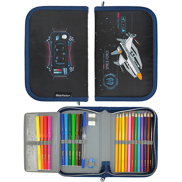 

Пенал Magtaller Space с наполнением, Черный, Пенал Magtaller Space с наполнением
