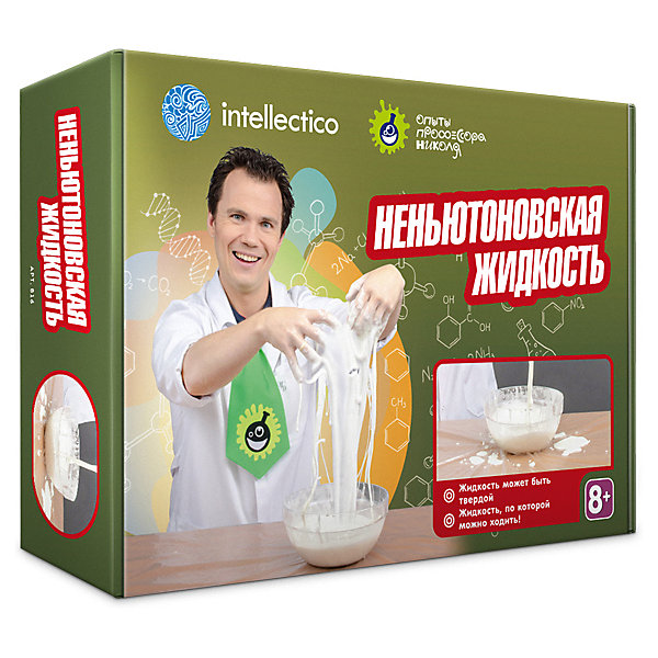 

Набор Intellectico «Опыты профессора Николя. Неньютоновская жидкость»