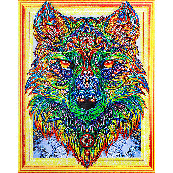 

Алмазная картина Color KIT Изумрудный волк, с фигурными стразами