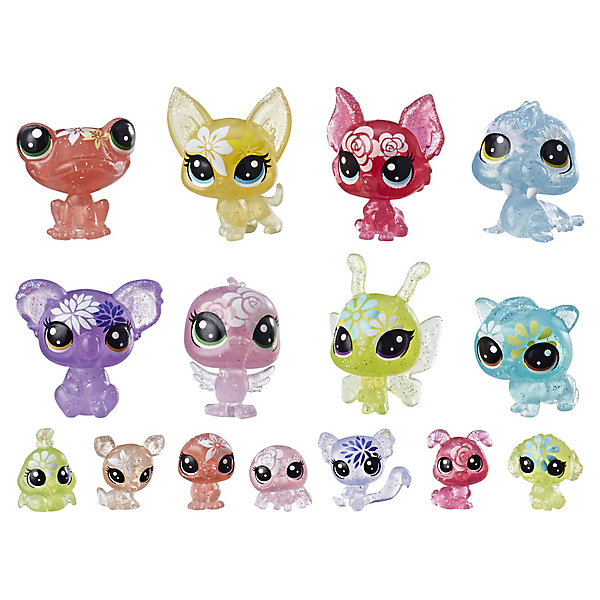 

Набор фигурок Littlest Pet Shop "Цветочные петы" Букетный набор, 15 шт
