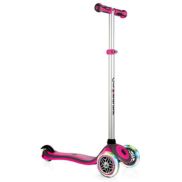 

Трехколесный самокат Globber «Primo Plus Lights», розовый