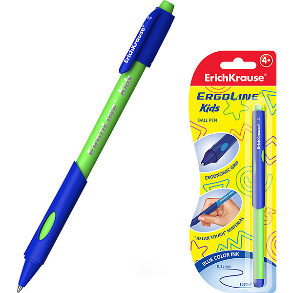 

Ручка шариковая Erich Krause ErgoLine Kids, Ultra Glide Technology, синий, Ручка шариковая Erich Krause ErgoLine Kids, Ultra Glide Technology,