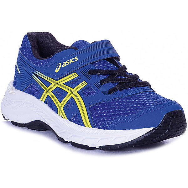 

Кроссовки Asics для девочки, Сине-жёлтый