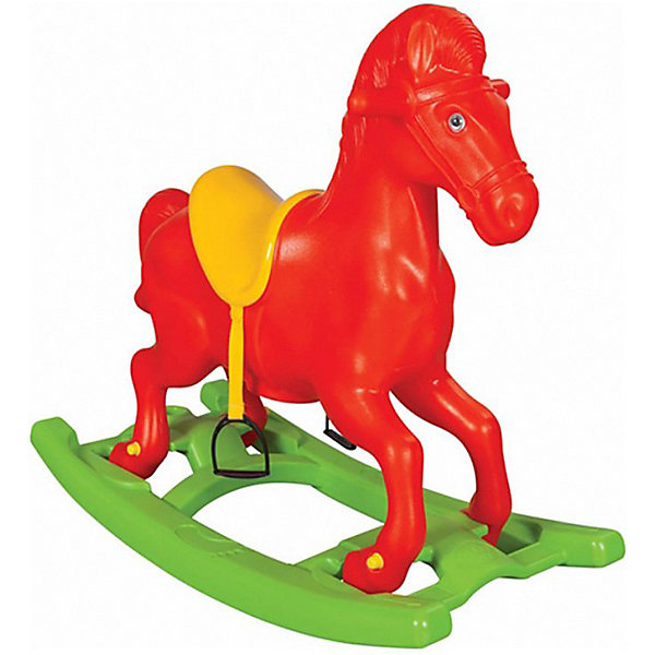 фото Качалка Pilsan Windy Horse "Лошадка", со стременами, оранжевая