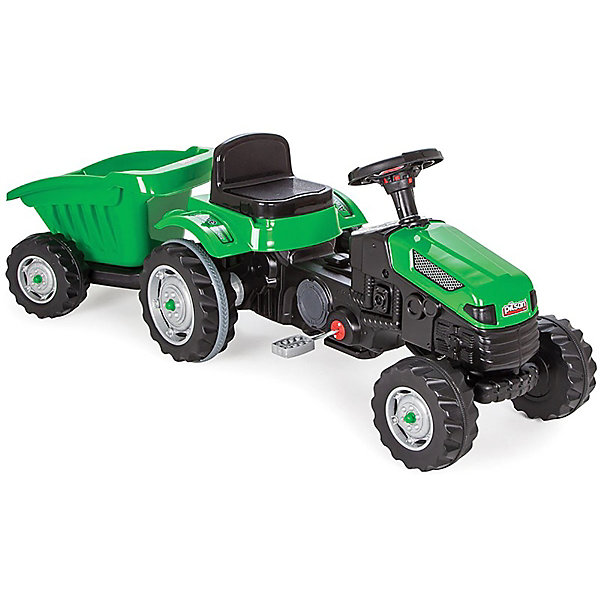 

Педальный трактор с прицепом Pilsan Active Tractor, зеленый, Педальный трактор с прицепом Pilsan Active Tractor,