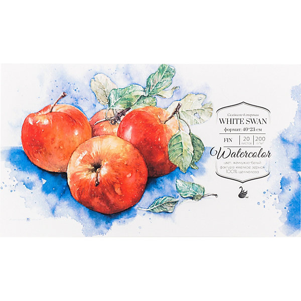 

Склейка для акварели Малевичъ White Swan, 200 г/м, 40х23 см, 20 листов
