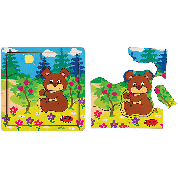 

Игра из дерева STEP puzzle Baby Step, Медвежонок