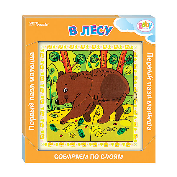 фото Игра из дерева STEP puzzle Baby Step, В лесу Степ пазл