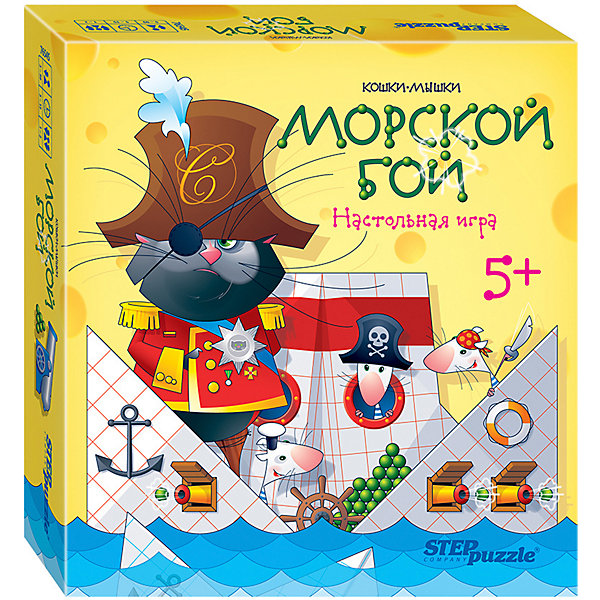 фото Настольная игра STEP puzzle "Кошки-мышки", Морской бой Степ пазл